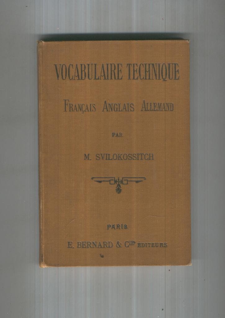VOCABULAIRE TECHNIQUE