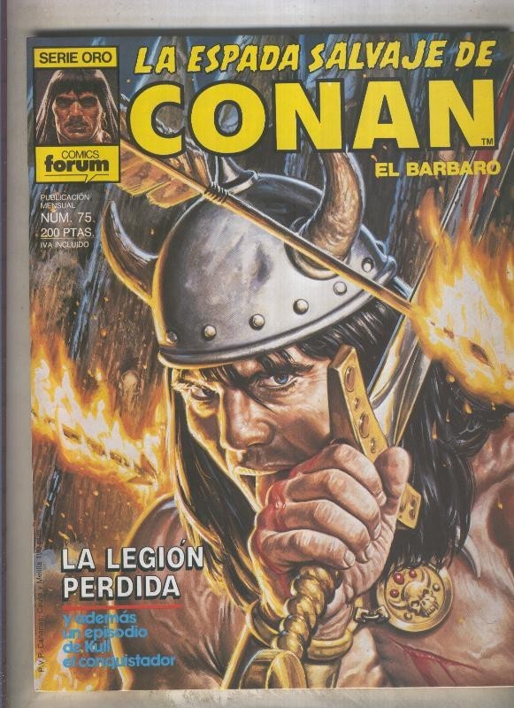 La Espada Salvaje de Conan primera edicion numero 075 (numerado 2 en trasera)