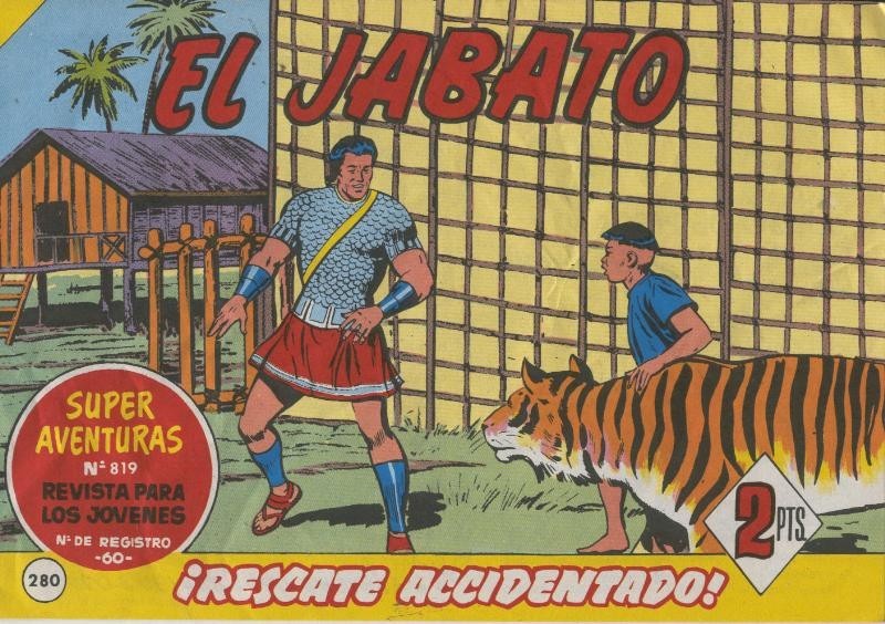 El Jabato facsimil numero 280: Rescate accidentado (interior cubierta propaganda barcos Capitan Trueno)