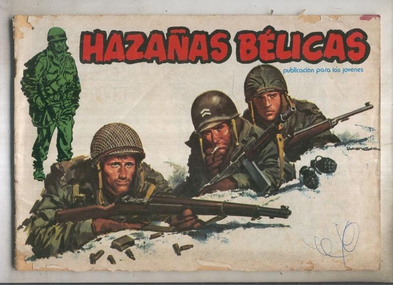 HAZAÑAS BELICAS formato apaisado numero: 066 (aviejado, trozos picados en cubierta)