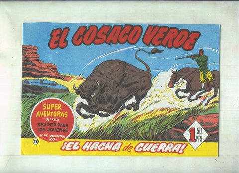 Facsimil de Ediciones B: El Cosaco Verde numero 075: El hacha de guerra