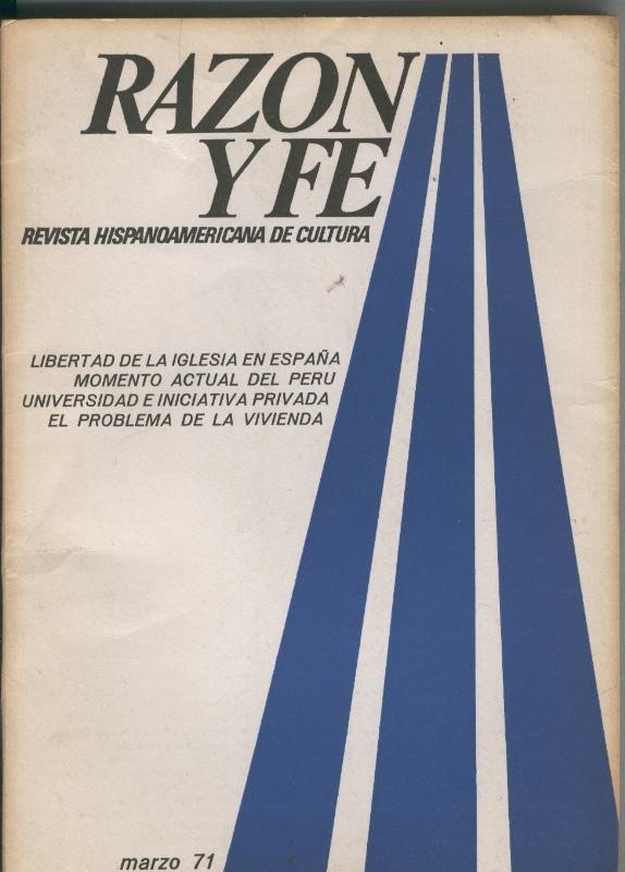 Razon y fe marzo 1971