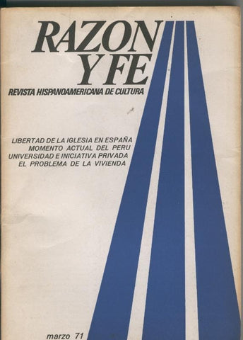 Razon y fe marzo 1971