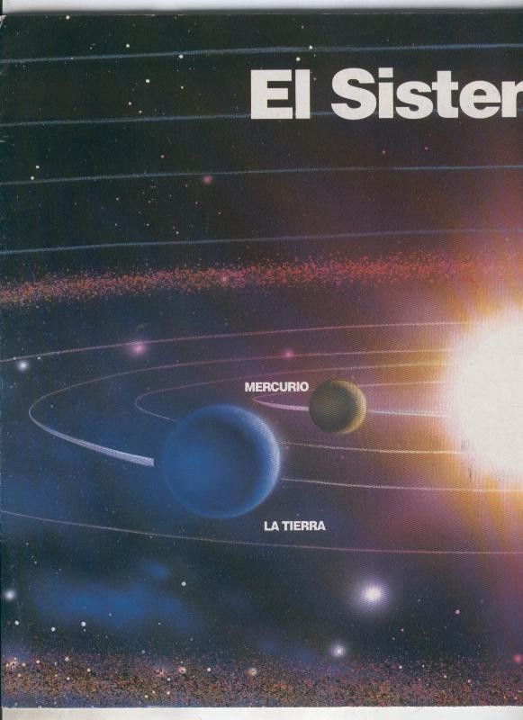 Poster revista Conocer dedicado a  El sistema solar, modelo 1