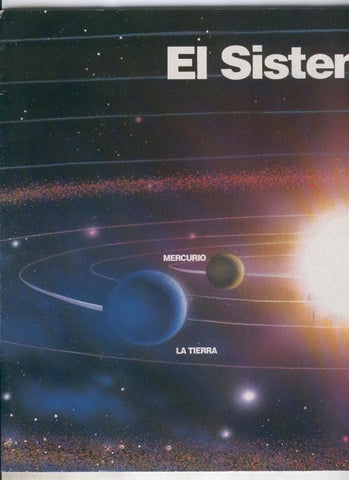 Poster revista Conocer dedicado a  El sistema solar, modelo 1