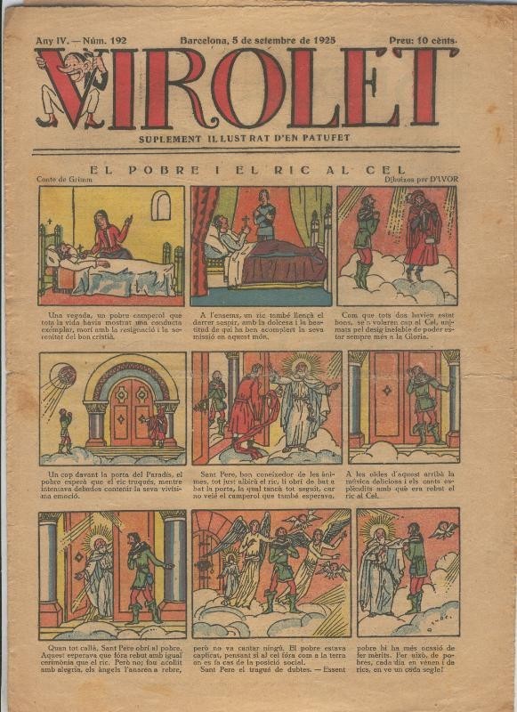 Virolet suplement illustrat d,en Patufet numero 192 del  5.09.1925