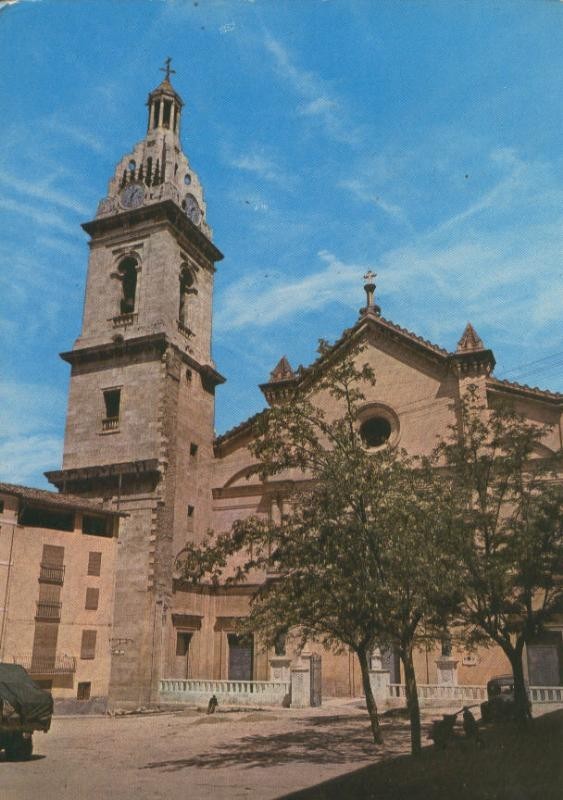 Postal 008259: Fachada principal de la Colegiata de Jativa, Valencia