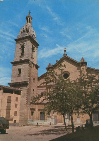 Postal 008259: Fachada principal de la Colegiata de Jativa, Valencia