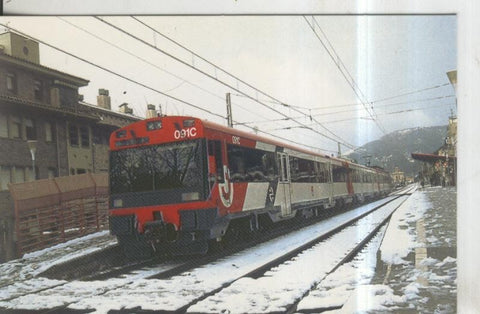 Postal 010967: Unidad electrica 440.091 en La Garriga, barcelona en 2001