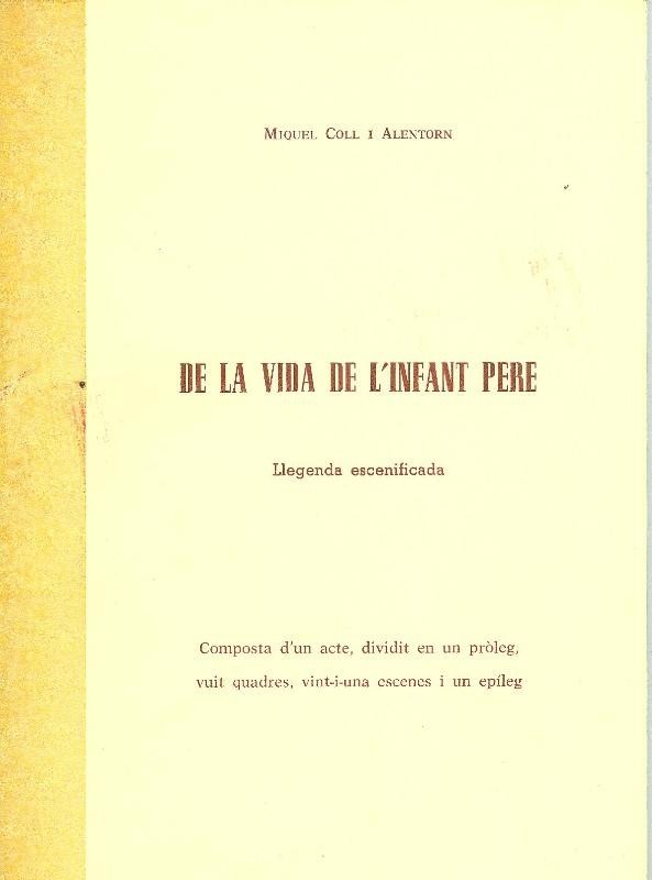 De la vida de l infant Pere