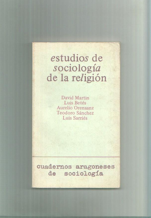 Cuadernos aragoneses de sociologia: Estudios de sociologia de la religion