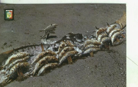 Postal:Platos tipicos: Malaga: Espetones de sardinas
