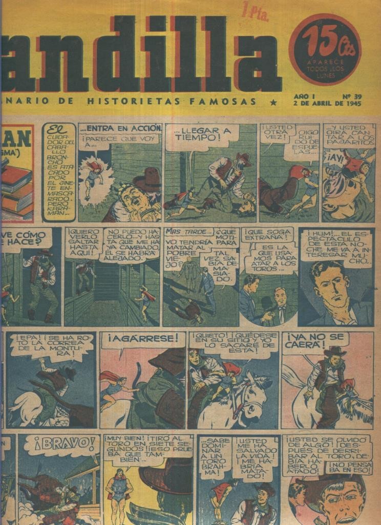 Pandilla semanario de historietas famosas numero 039: ( procede de tomo desencuadernado)