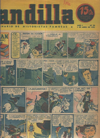 Pandilla semanario de historietas famosas numero 039: ( procede de tomo desencuadernado)