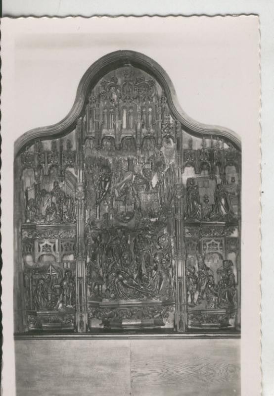 Postal 009586: Retablo gotico flamenco de la catedral de Valladolid