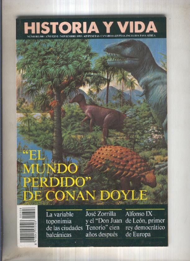 Historia y Vida revista numero 308: El mundo perdido de Conan Doyla