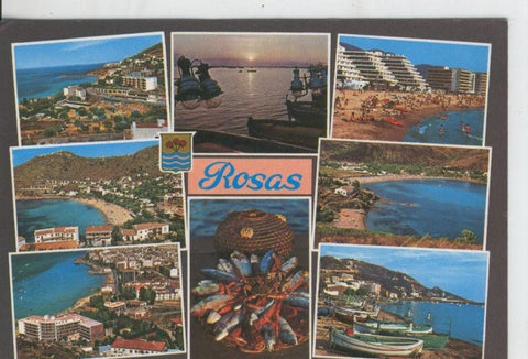 Postal 07833 : Costa Brava, Rosas , vistas varias