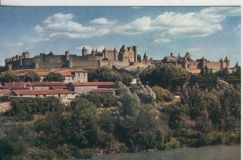 Postal 008198: Vista general de la cite de Carcassone, Francia