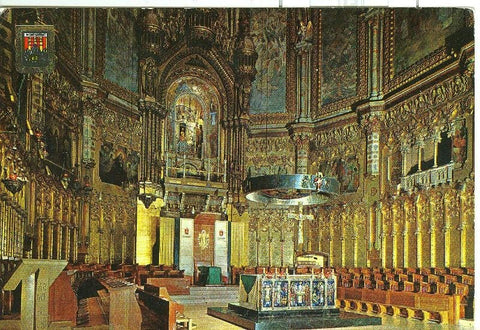 Postal 6436 : Interior Basilica de Montserrat