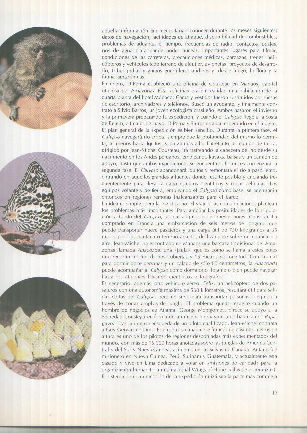 El viaje de Cousteau por el amazonas, fasciculo paginas 017 a 032
