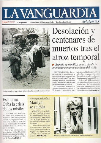 LA VANGUARDIA año 1962 segundo semestre. Desolacion y centenares de muertos tras el atroz temporal