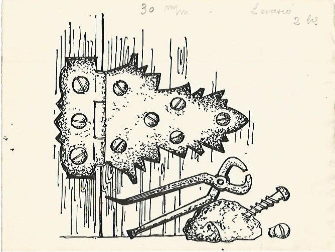 DIBUJO 3639: BOCETO NUMERO 2 BIS EN TINTA NEGRA PARA L EVASIO DEL CASTELL