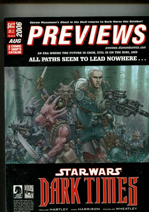 Previews the comic shops catalog agosto 2006