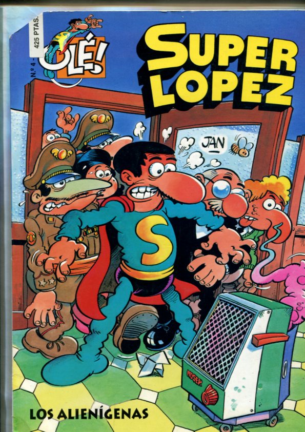 Ole numero 04: Los alienigenas (portada en relieve con corte angulo superior lado lomo)