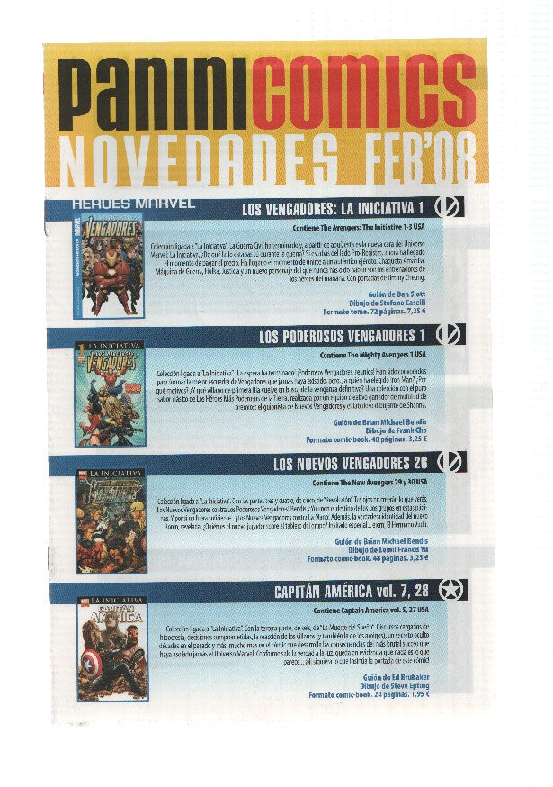 PANINI NOVEDADES - Comic Book/Manga: FEBRERO 2008