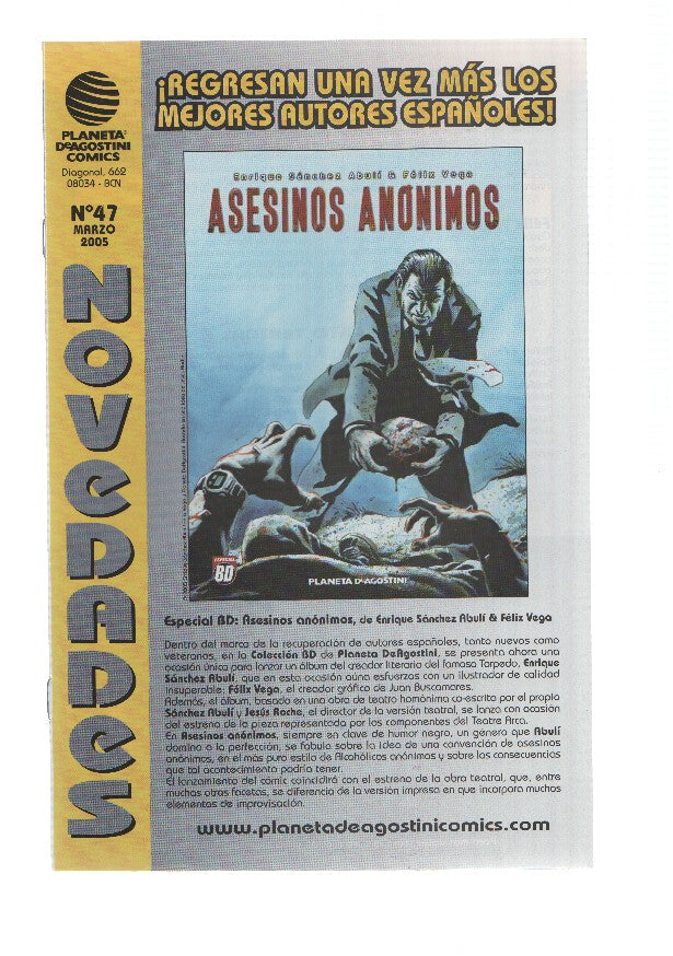 PLANETA DE AGOSTINI COMICS NOVEDADES, Numero 47: MARZO 2005