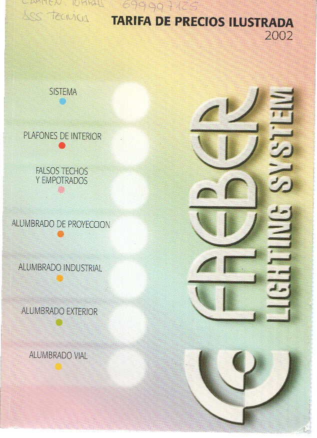Catalogo: FAEBER Lighting System: Tarifa de Precios Ilustrada 2002