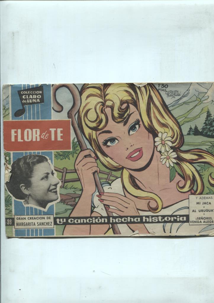 Claro de Luna numero 036: Flor de Te de Margarita Sanchez (numerado 1 en trasera)