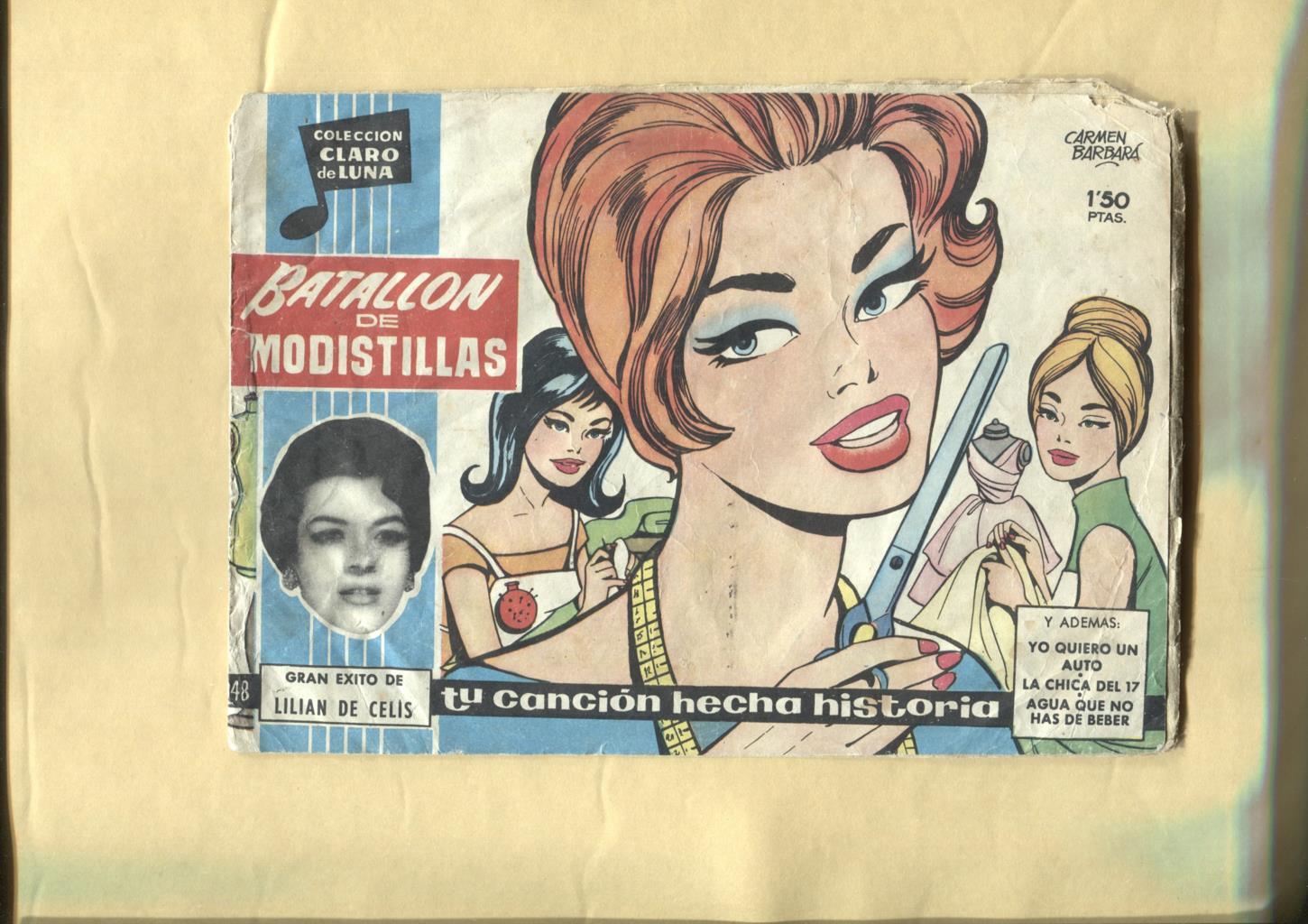 Claro de Luna numero 048: Batallon de modistillas de Lilian de Celis (numerada 1 en trasera)