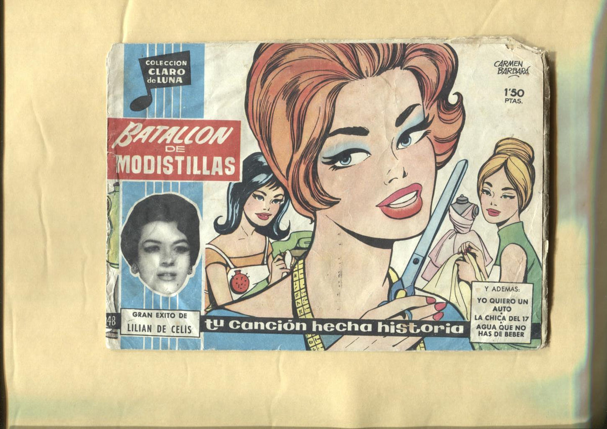 Claro de Luna numero 048: Batallon de modistillas de Lilian de Celis (numerada 1 en trasera)