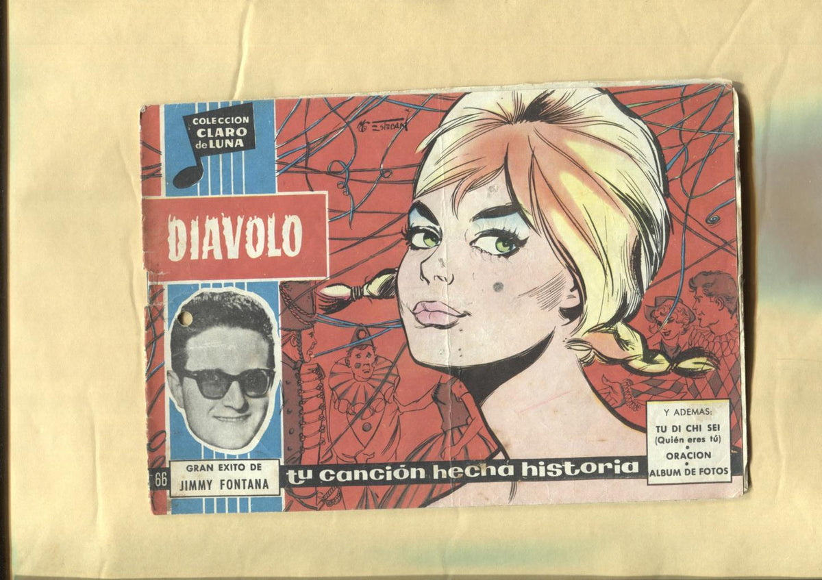 Claro de Luna numero 066: Diavolo de Jimmy Fontana (numerada 1 en trasera)
