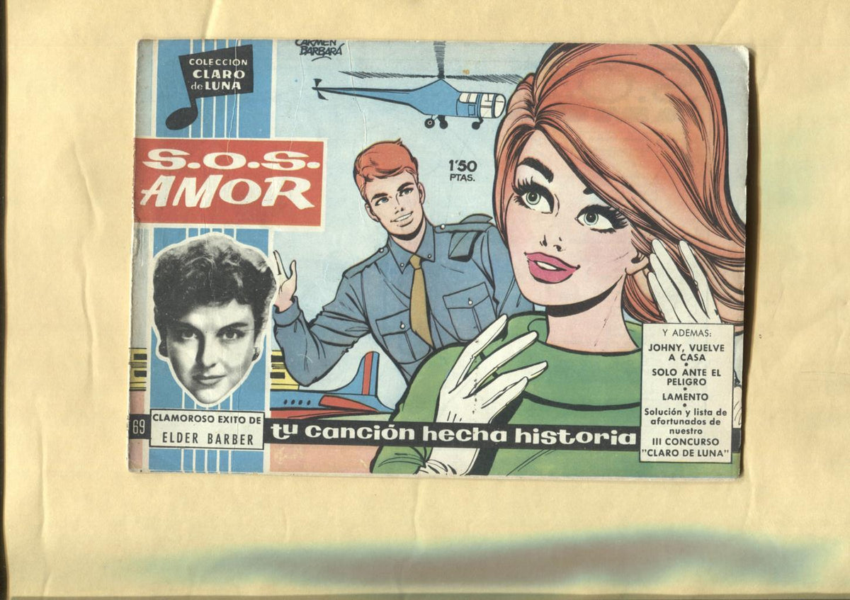 Claro de Luna numero 069: S.O.S amor de Eder Barber (numerado 1 en trasera)