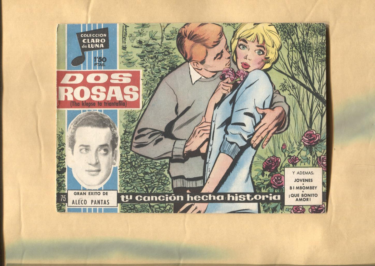 Claro de Luna numero 075: Dos Rosas de Aleco Pantas (numerado 1 en trasera)