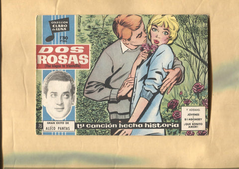 Claro de Luna numero 075: Dos Rosas de Aleco Pantas (numerado 1 en trasera)
