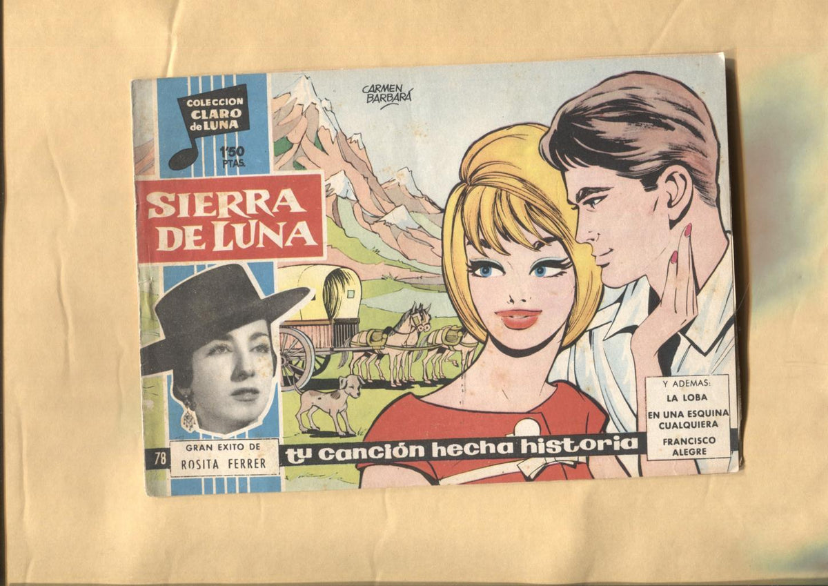 Claro de Luna numero 078: Sierra de luna de Rosita Ferrer (numerada 1 en trasera)