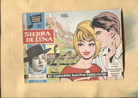 Claro de Luna numero 078: Sierra de luna de Rosita Ferrer (numerada 1 en trasera)