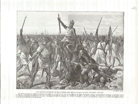 LAMINA 4517: Alonso Enriquez es proclamado Rey de Portugal (año 1139)