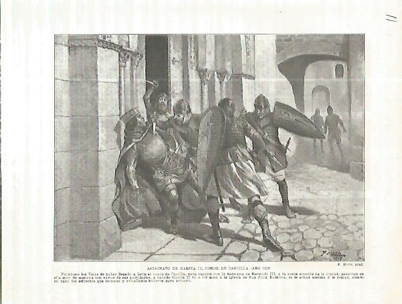 LAMINA 4524: Asesinato de Garcia II conde de Castilla (año 1029)