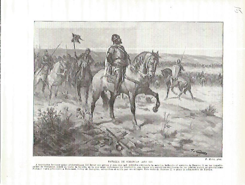 LAMINA 4528: Batalla de Simancas (año 939)