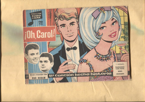 Claro de Luna numero 098: Oh, Carol del Duo Ruban (numerado 1 en trasera=