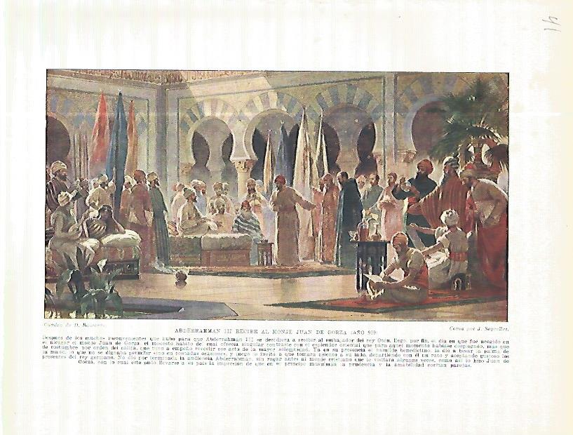 LAMINA 4554: Abderrahman III recibe al monje Juan de Gorza