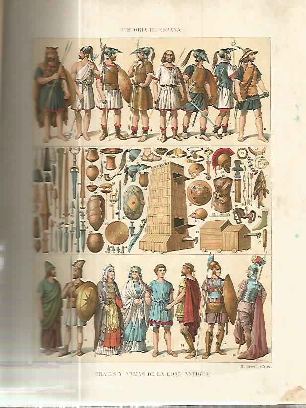 LAMINA 4562: Trajes y armas de la Edad Antigua