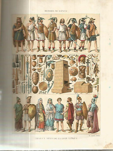 LAMINA 4562: Trajes y armas de la Edad Antigua
