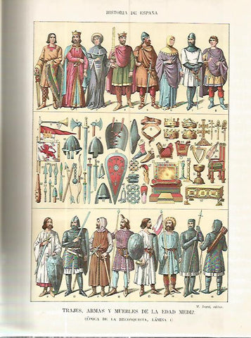 LAMINA 4566: Trajes armas y enseres de la Reconquista