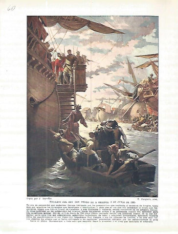 LAMINA 4573: Embarco del rey Don Pedro III a Oriente