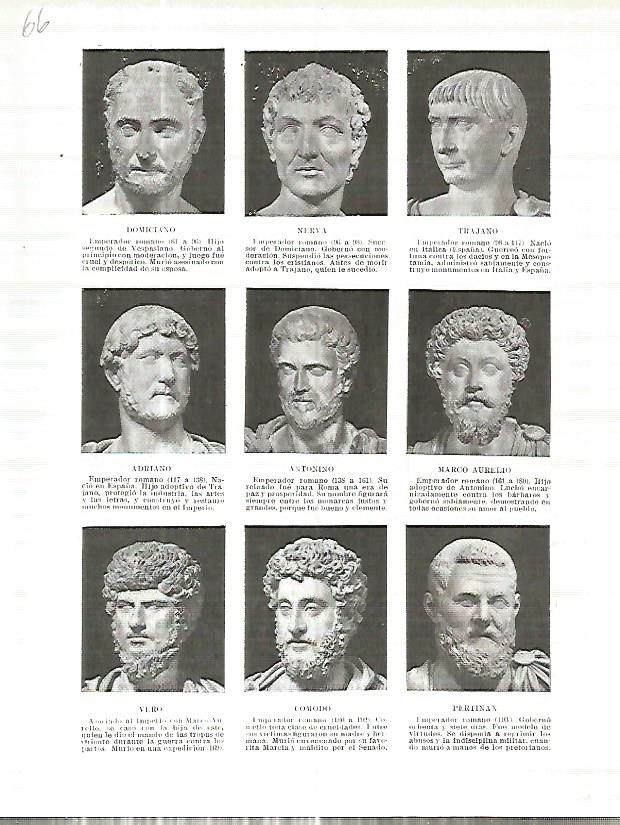 LAMINA 4579: Retrato de emperadores romanos (siglos I-II)